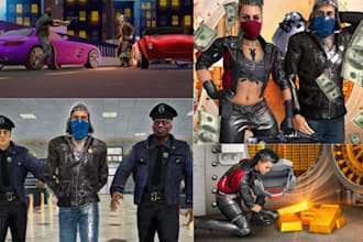build and reskin top hot game runner shooting unity and police multiplayer  game