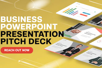 create modern powerpoint google slides investor pitch deck presentation design