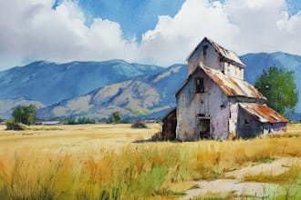 paint landscapes in watercolor