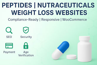 build peptides website nutraceutical website weight loss website peptide store