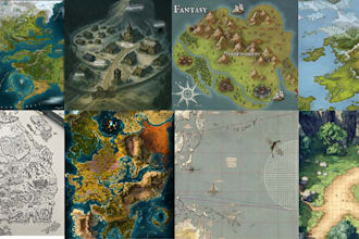 do fantasy map illustration vector map 3d isometric map cartography map rpg map