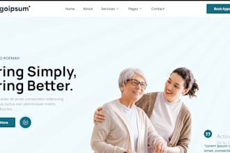 design a responsive homecare website, healthcare website, medical website