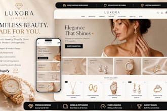 design jewelry shopify store jewelry website necklace wristwatch earrings store