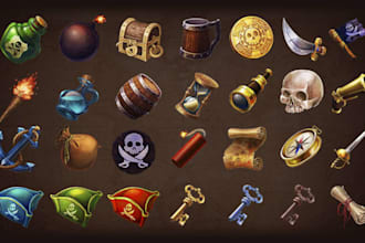 build 2d game assets, sprite sheet, 2d unity game character, icon, items objects