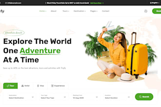 design travel agency website, tour and travel agency website, tourism website