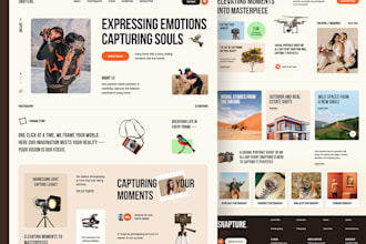 design a professional photography or studio booking website