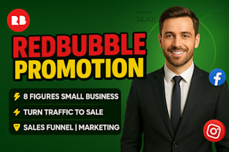 do redbubble promotion teepublic, etsy ,zazzle marketing and boost sales