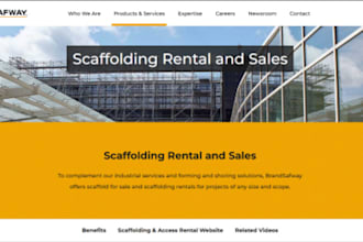 design squarespace forklift rental website warehouse website scaffolding rental