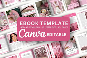 design canva ebook templates with aura beauty textures for digital selling