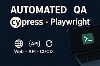do automation testing for your web app using cypress or playwright with cicd