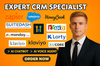 do customize and optimize kvcore, suitedash, honeybook, hubspot, monday, one crm