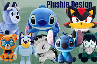 make custom plush toy amigurumi labubu plushies design