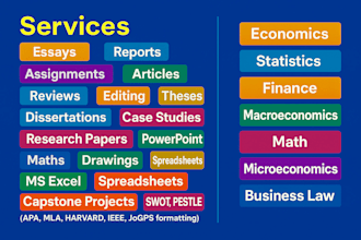 do business law, economics, finance, macroeconomics, statistics assigned, maths