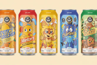 create energy drink can label design, beer, soda,cans for your brands