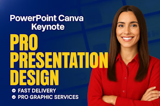 design a professional powerpoint, canva, or keynote presentation in 24 hr