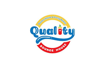 design beautiful bounce house rental logo