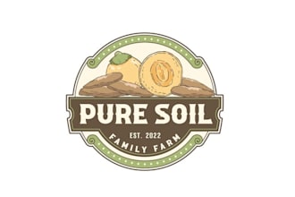 design vintage family farm produce jar logo