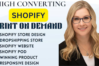 build pod shopify branded dropshipping website