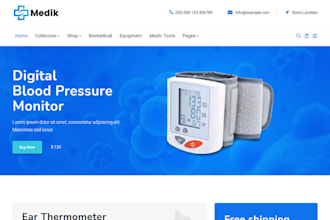 design profitable medical equipment shopify store hospital equipment store