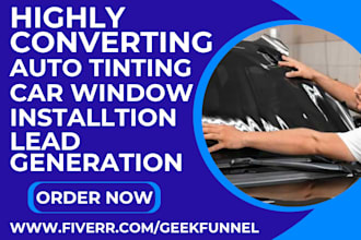 design auto tint website generate paintless dent repair car tinting lead funnel