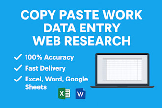 do copy paste work and data entry