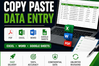 do data entry and copy paste work