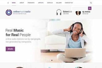 design radio station website, radio website, podcast website