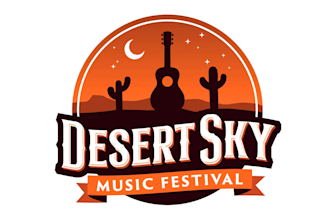 make an modern wonderful desert logo design