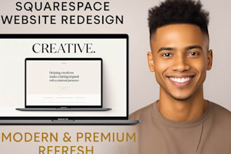 redesign and refresh your squarespace website to look modern and premium