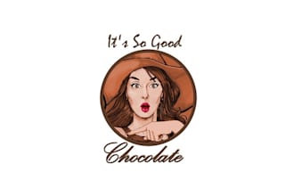 design amazing chocolate food truck logo