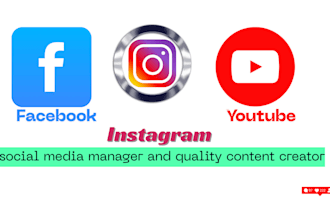be your social media manager with high quality content creation