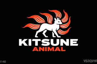 make a high quality kitsune mascot logo in 12 hours