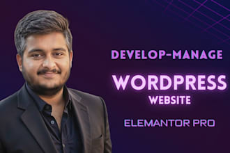 develop and manage wordpress website