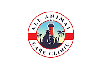 design traditional florida vet hospital logo