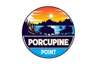 design super porcupine point campground logo