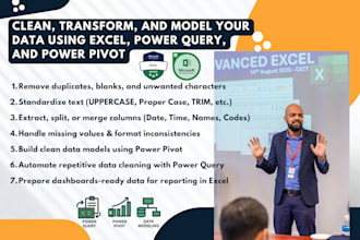 do data cleaning in excel power query and power pivot