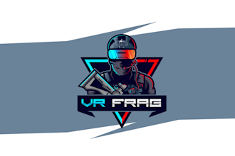 design dynamic exclusive VR shooter played logo