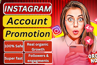 do instagram promotion for organic growth with real active followers