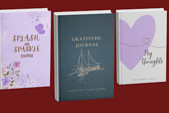 design custom book cover, journal, planner and notebook cover
