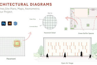make architectural diagrams concept sketches and mapping