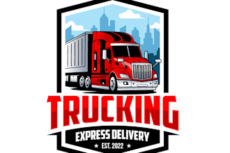 design a unique truck logo for transportation business