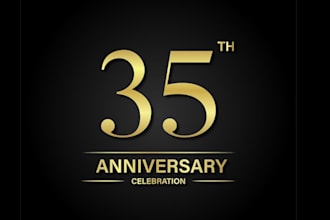 craft a stylish and memorable anniversary logo design