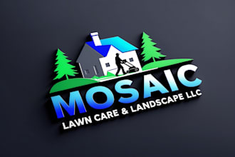 create unique agriculture, landscape and lawn care logo