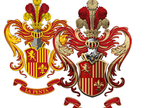 create a custom family crest or coat of arms logo
