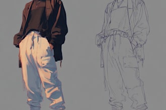draw professional anime character portraits for stories
