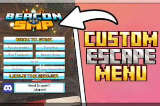 create a custom escape menu resource pack for your minecraft server