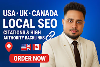 build USA, UK, canada local SEO citations and backlinks
