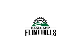 design camping cycling gravel roads rolling hills logo