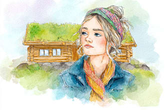 do custom watercolor paint illustration or clipart in digital form
