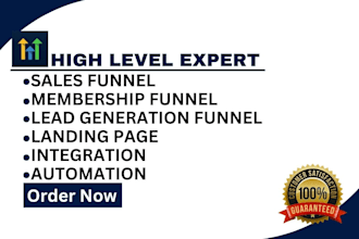 gohighlevel expert, gohighlevel expert in support  saas sales funnel landing pag